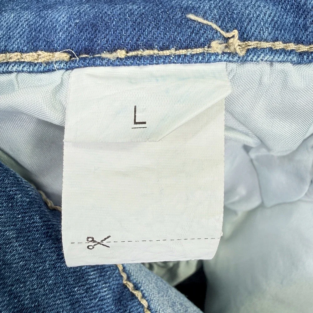 Unbranded Distressed Denim Cut Off Shorts  Blue Womens Size L Fits 29